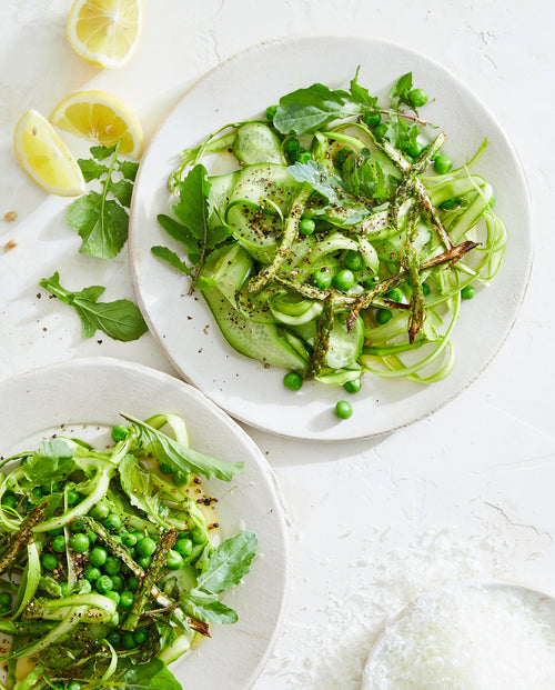 Asparagus, Peas, and Cucumbers 'Cacio e Pepe'