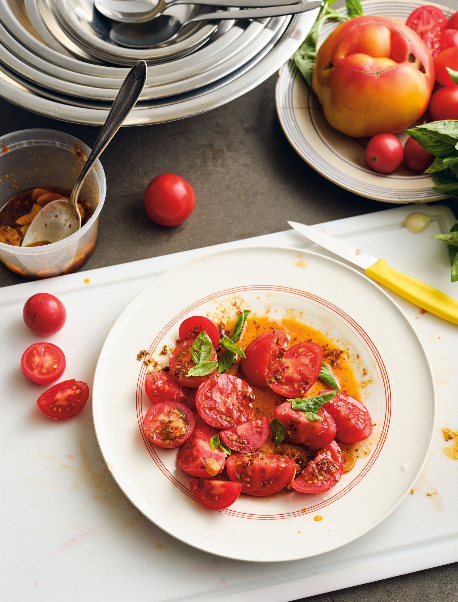 Juicy Tomatoes With Italian Chile Crisp