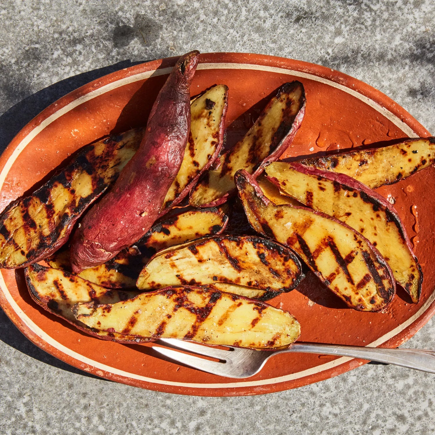 Charred Sweet Potatoes With Honey and Olive Oil