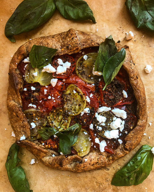 Garlicky Tomato Galette